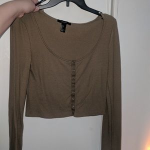 Long sleeve crop top